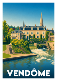 Affiche souvenir de Vendôme – image brute sans cadre