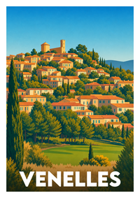 Affiche souvenir de Venelles – image brute sans cadre