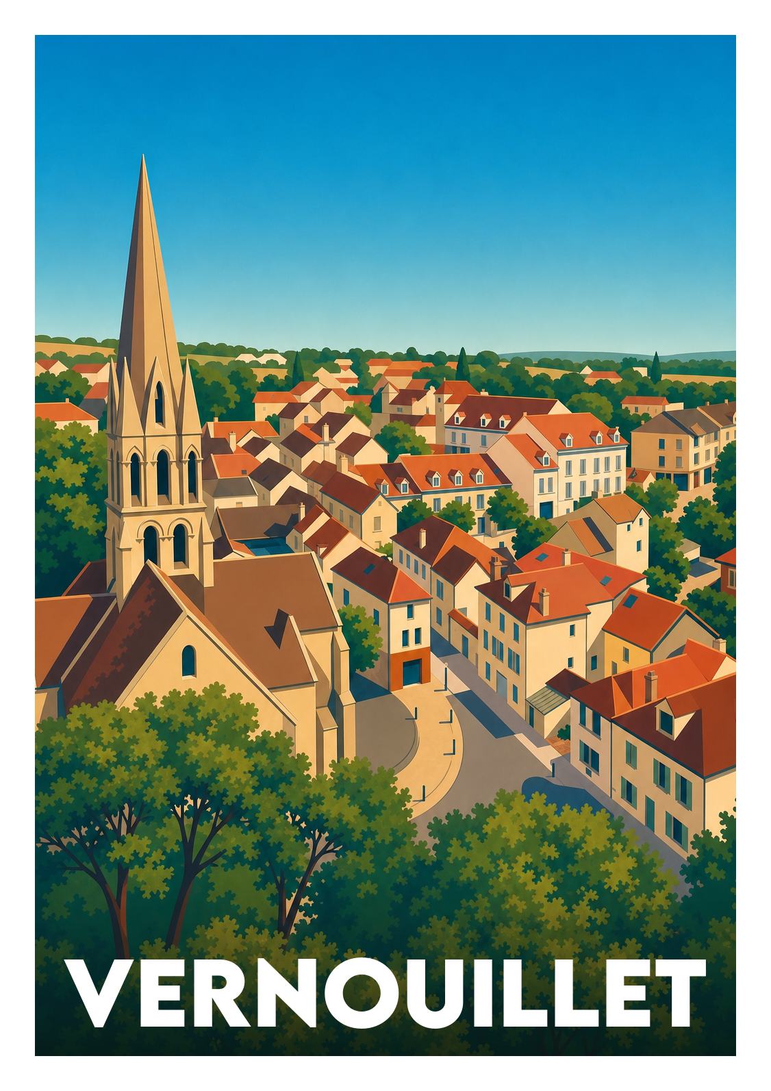Affiche souvenir de Vernouillet – image brute sans cadre