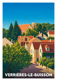 Affiche souvenir de Verrières-le-Buisson – image brute sans cadre