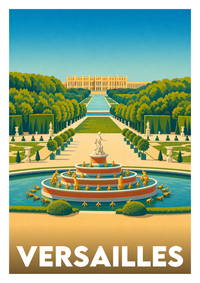 Affiche souvenir de Versailles – image brute sans cadre