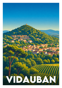 Affiche souvenir de Vidauban – image brute sans cadre