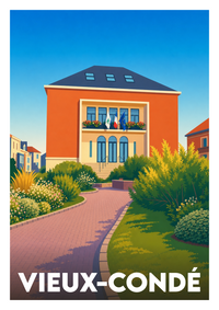Affiche souvenir de Vieux-Condé – image brute sans cadre
