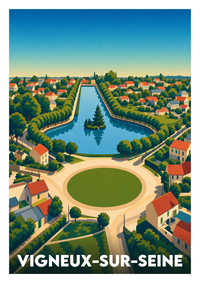 Affiche souvenir de Vigneux-sur-Seine – image brute sans cadre