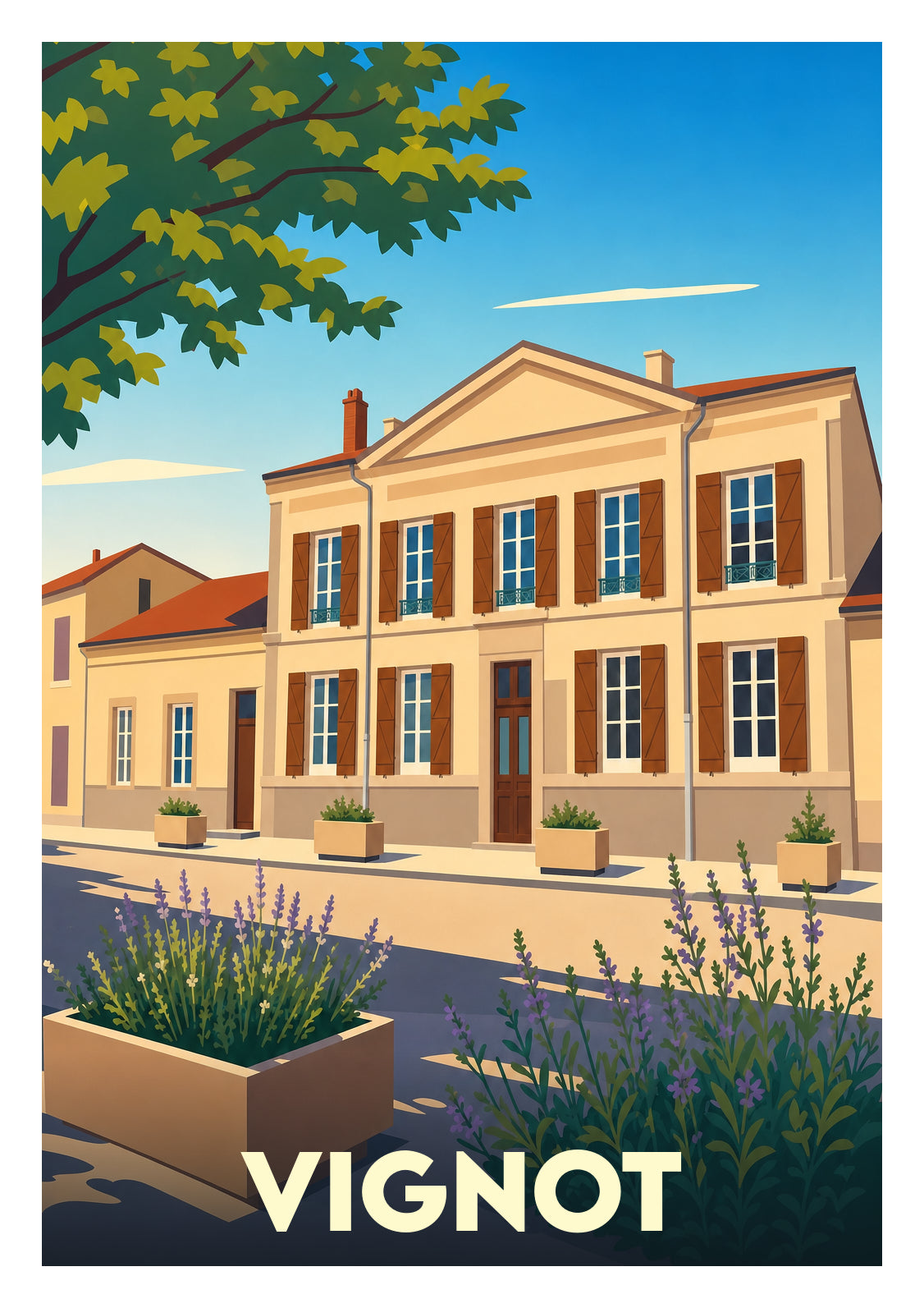 Affiche souvenir de Vignot – image brute sans cadre