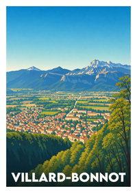 Affiche souvenir de Villard-Bonnot – image brute sans cadre