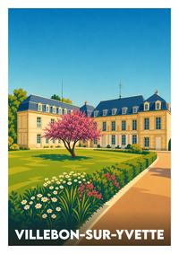 Affiche souvenir de Villebon-sur-Yvette – image brute sans cadre