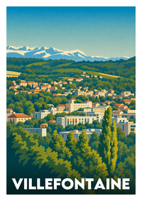 Affiche souvenir de Villefontaine – image brute sans cadre