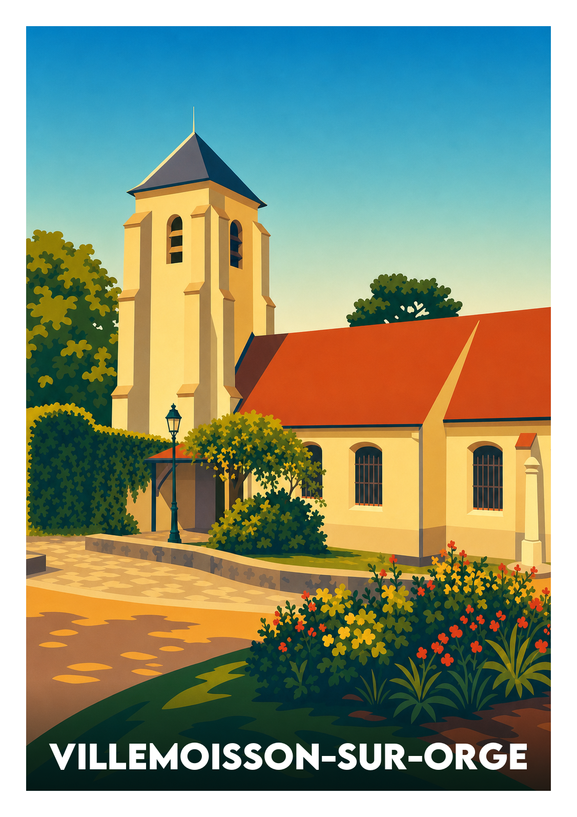 Affiche souvenir de Villemoisson-sur-Orge – image brute sans cadre
