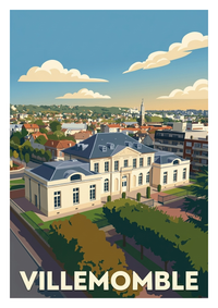 Affiche souvenir de Villemomble – image brute sans cadre