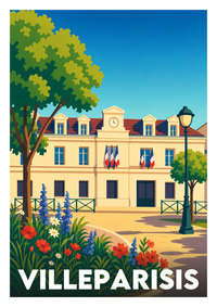 Affiche souvenir de Villeparisis – image brute sans cadre