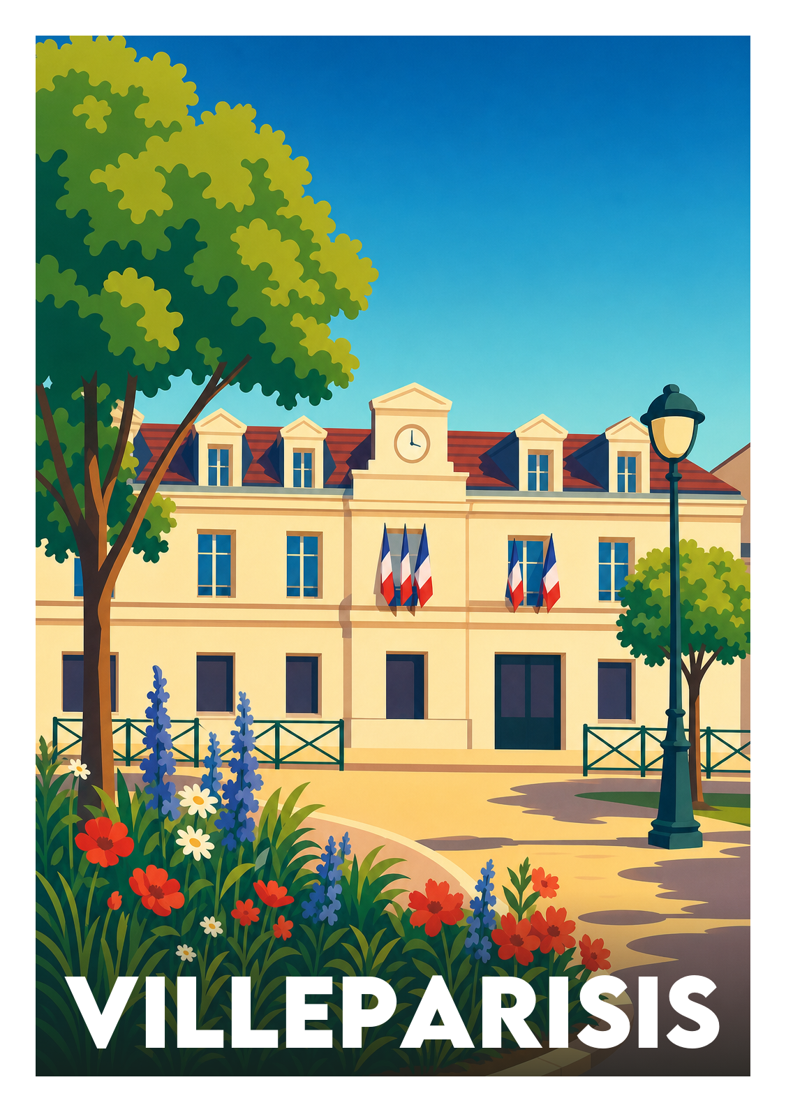 Affiche souvenir de Villeparisis – image brute sans cadre