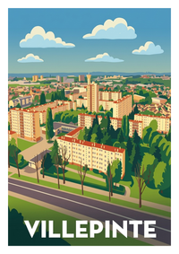 Affiche souvenir de Villepinte – image brute sans cadre