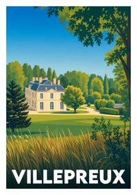 Affiche souvenir de Villepreux – image brute sans cadre