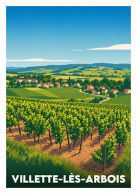 Affiche souvenir de Villette-lès-Arbois – image brute sans cadre