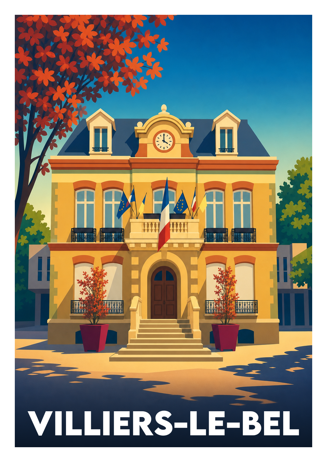 Affiche souvenir de Villiers-le-Bel – image brute sans cadre