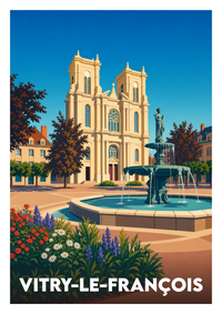 Affiche souvenir de Vitry-le-François – image brute sans cadre