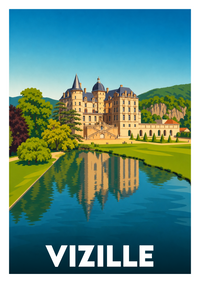 Affiche souvenir de Vizille – image brute sans cadre