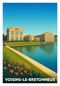Affiche souvenir de Voisins-le-Bretonneux – image brute sans cadre