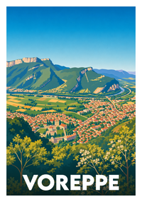 Affiche souvenir de Voreppe – image brute sans cadre