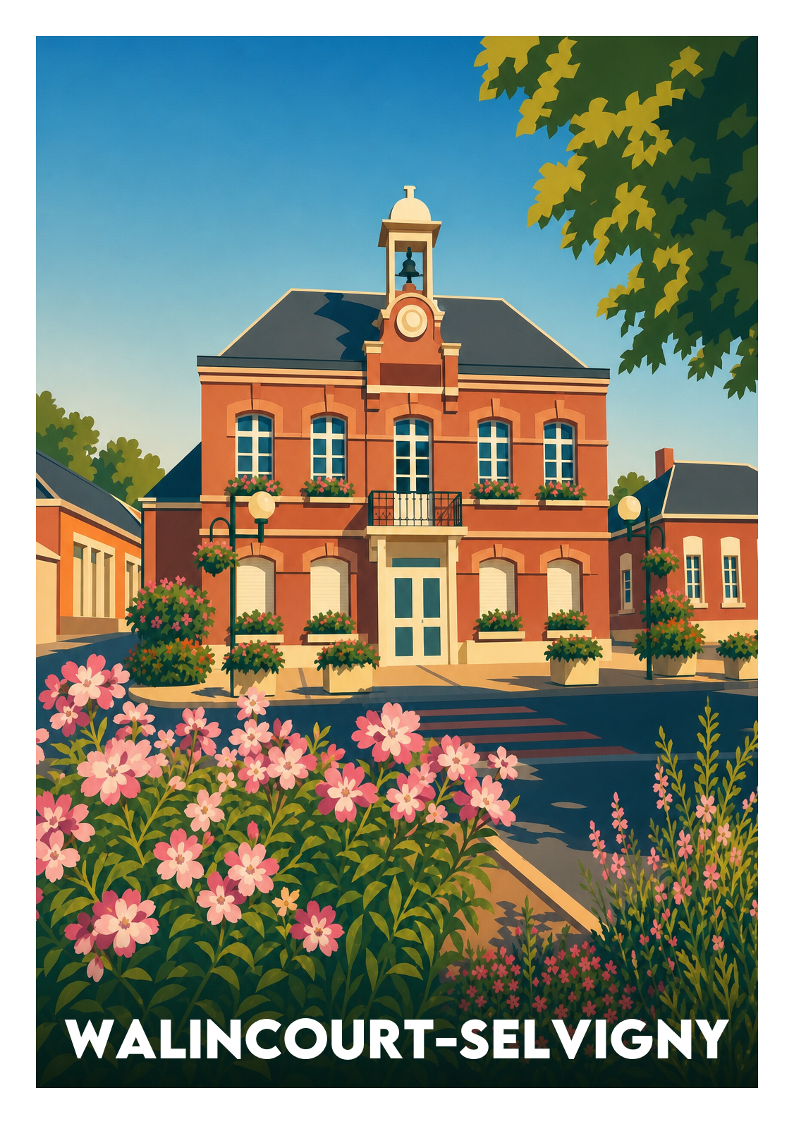 Affiche souvenir de Walincourt-Selvigny – image brute sans cadre