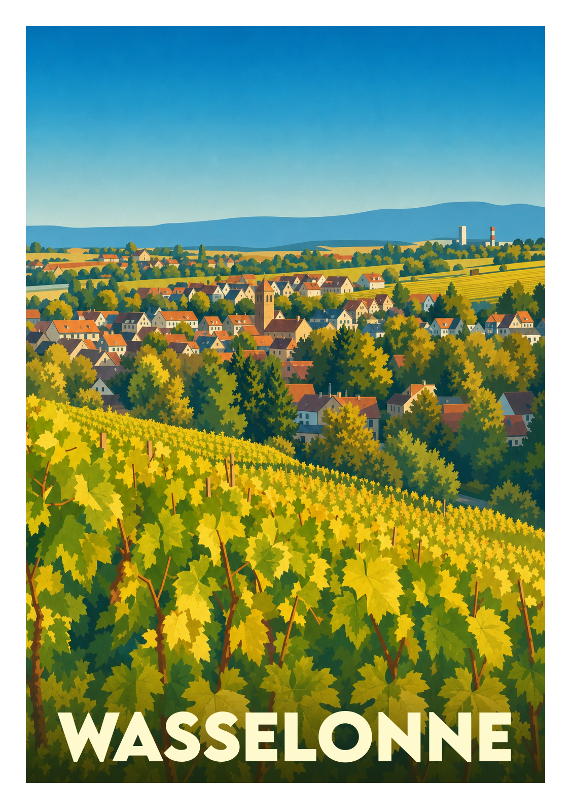 Affiche souvenir de Wasselonne – image brute sans cadre