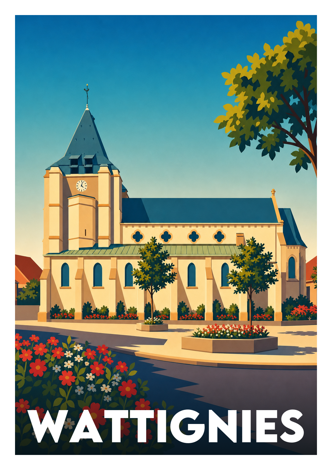 Affiche souvenir de Wattignies – image brute sans cadre
