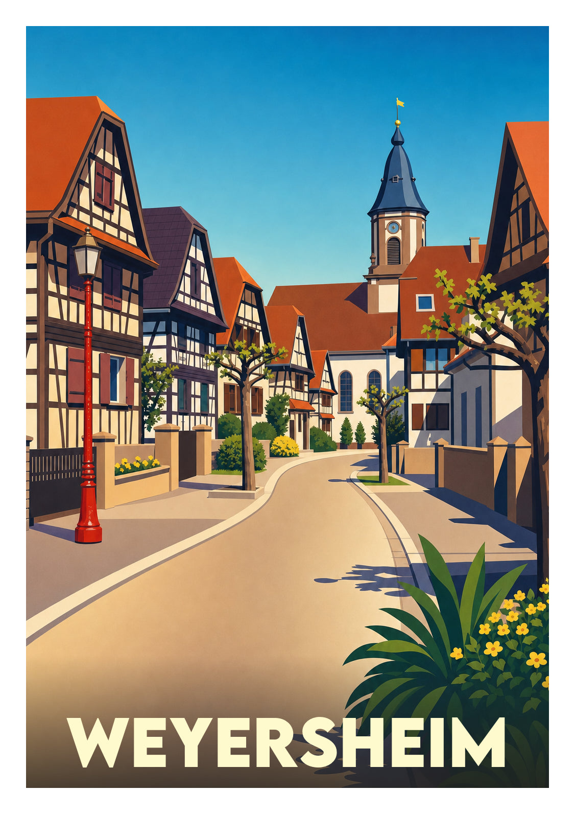 Affiche souvenir de Weyersheim – image brute sans cadre