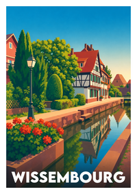 Affiche souvenir de Wissembourg – image brute sans cadre