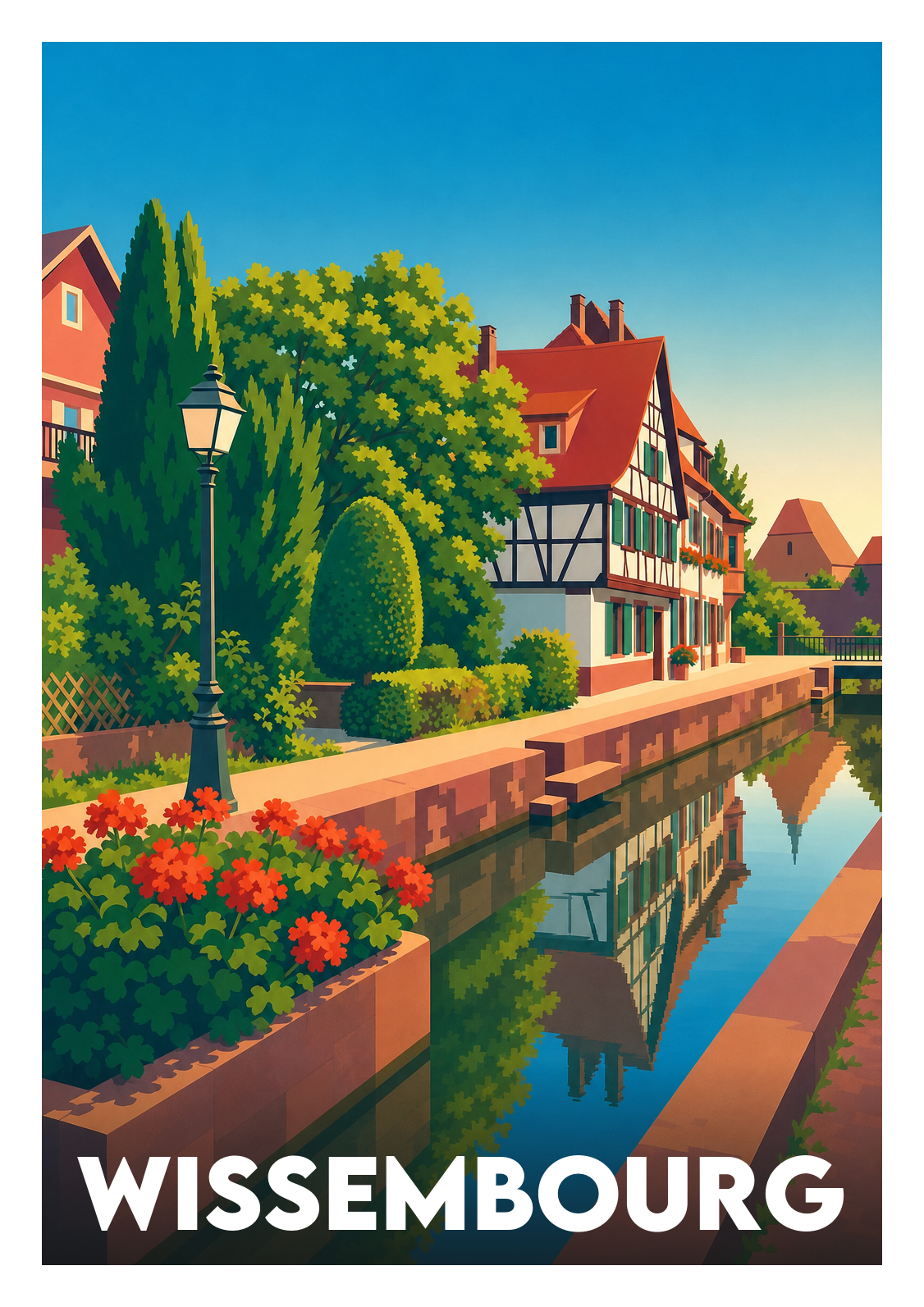 Affiche souvenir de Wissembourg – image brute sans cadre
