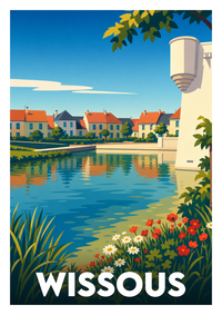 Affiche souvenir de Wissous – image brute sans cadre