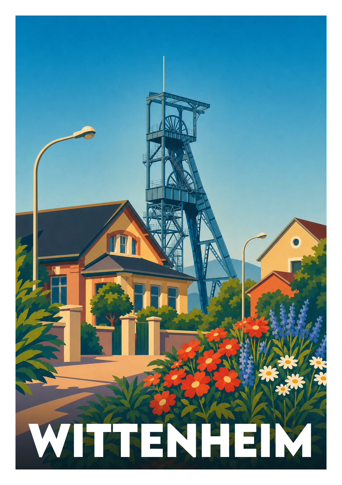 Affiche souvenir de Wittenheim – image brute sans cadre