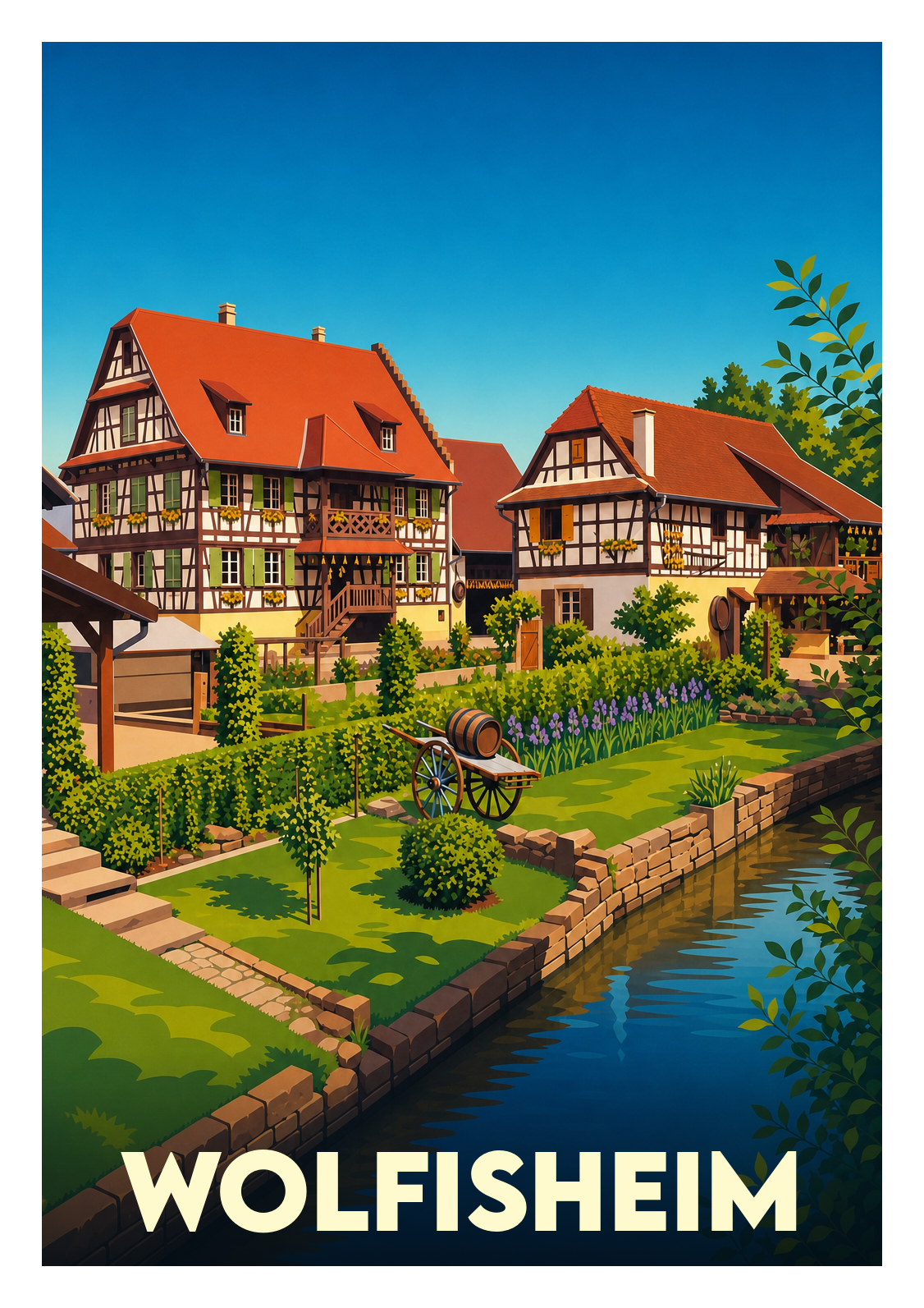 Affiche souvenir de Wolfisheim – image brute sans cadre