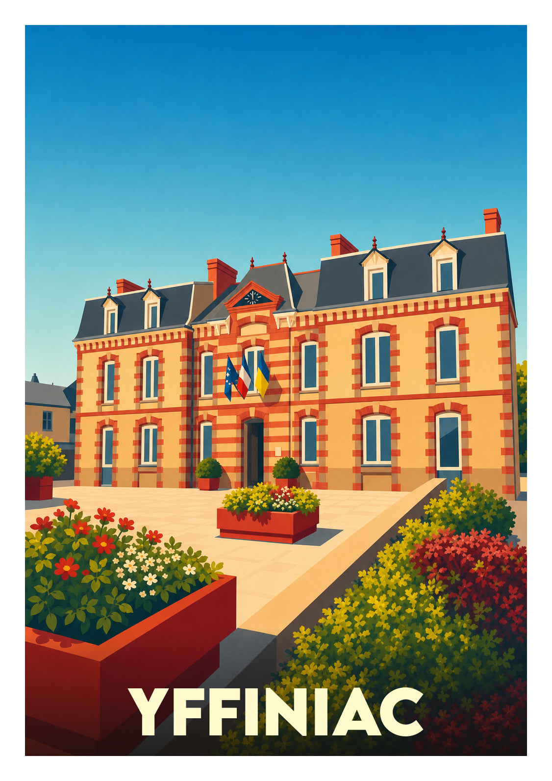 Affiche souvenir de Yffiniac – image brute sans cadre