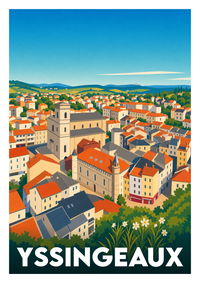 Affiche souvenir de Yssingeaux – image brute sans cadre