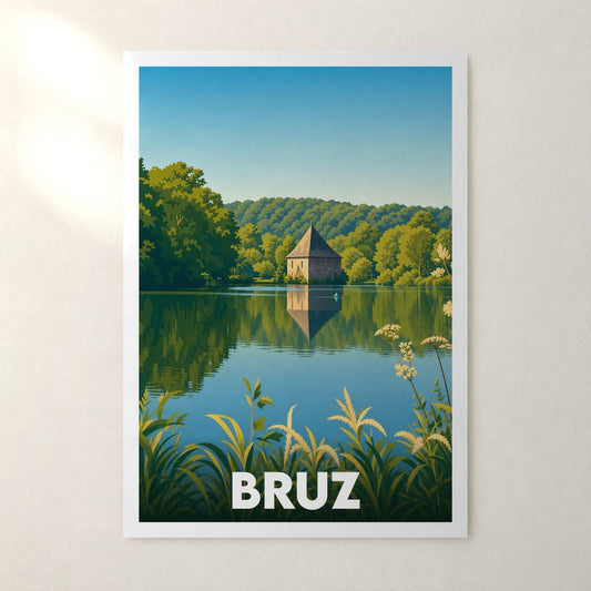 Affiche Bruz – sans cadre, accrochée au mur