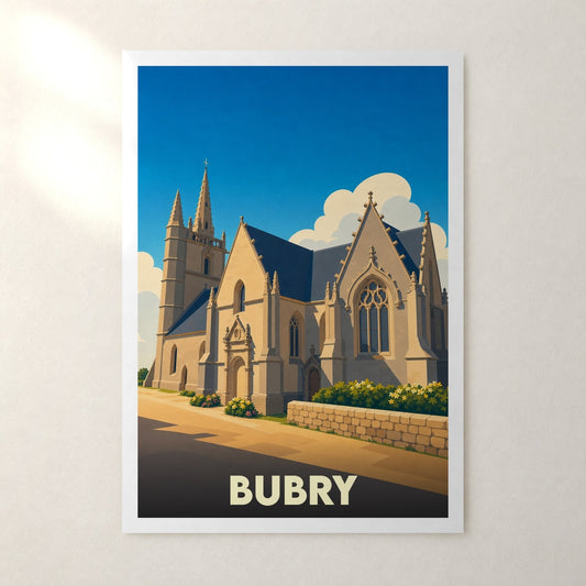 Affiche Bubry – sans cadre, accrochée au mur