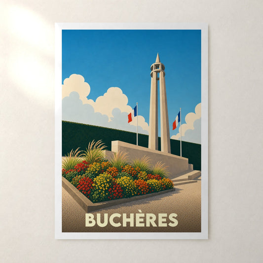 Affiche Buchères – sans cadre, accrochée au mur