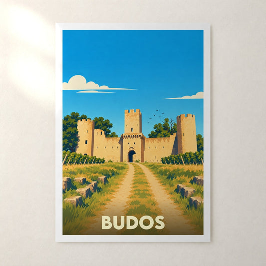 Affiche Budos – sans cadre, accrochée au mur