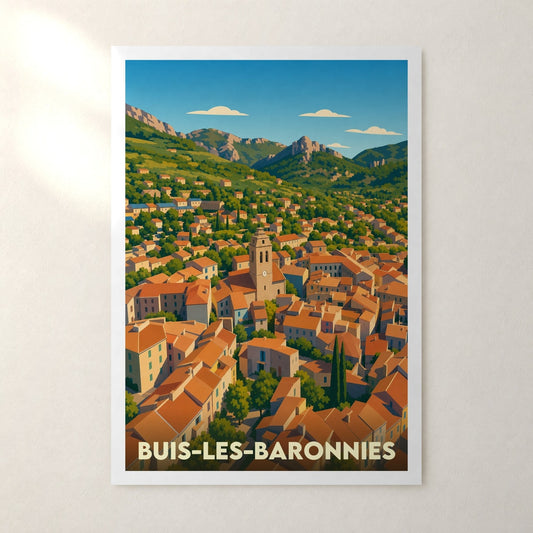 Affiche Buis-les-Baronnies – sans cadre, accrochée au mur