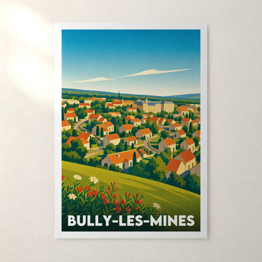Affiche Bully-les-Mines – sans cadre, accrochée au mur