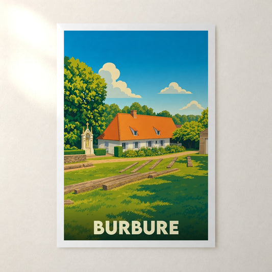 Affiche Burbure – sans cadre, accrochée au mur