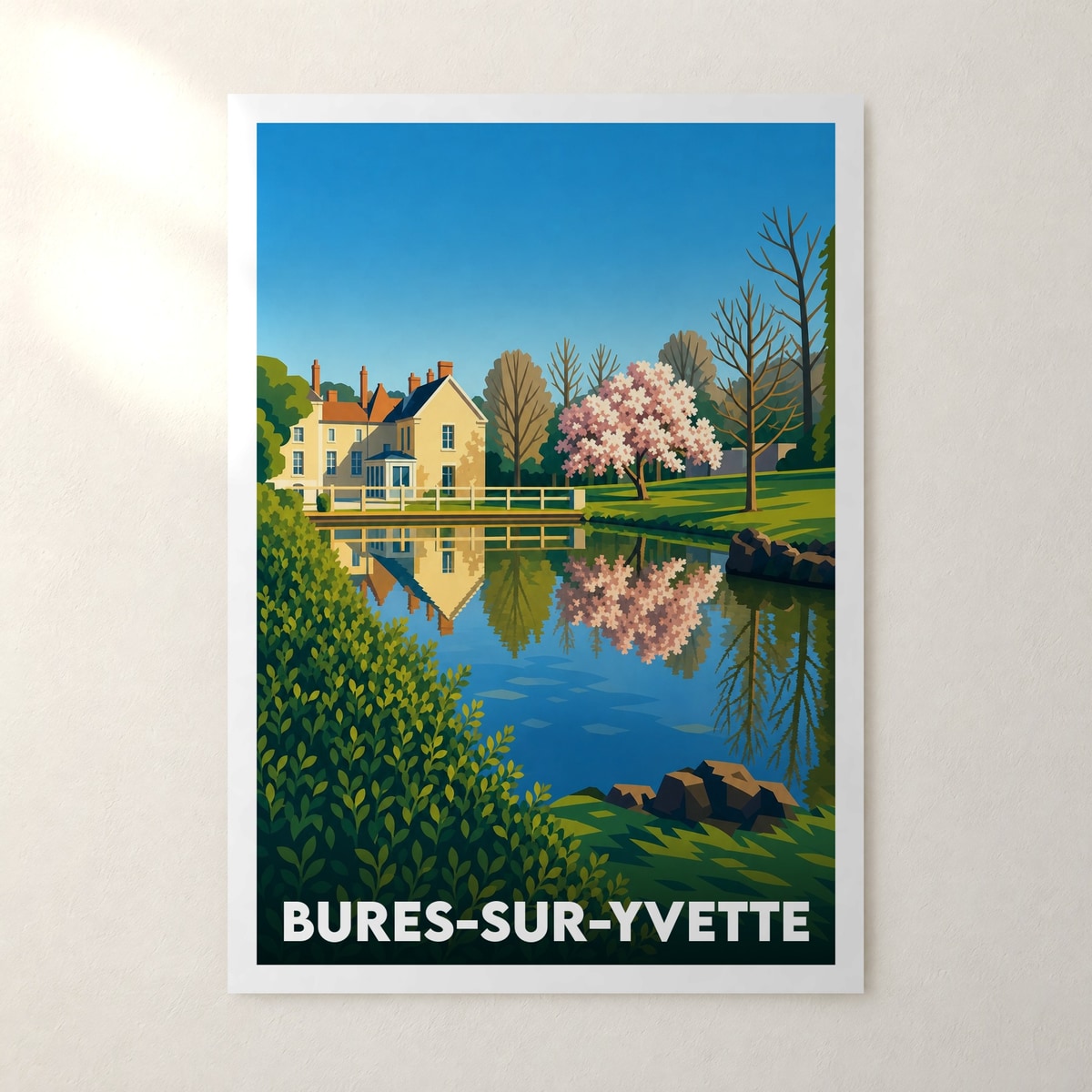 Affiche Bures-sur-Yvette – sans cadre, accrochée au mur