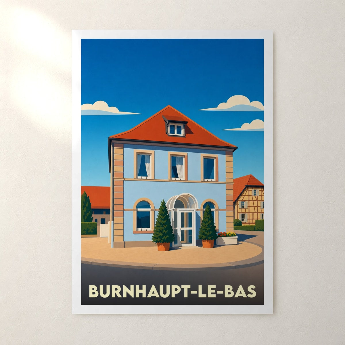 Affiche Burnhaupt-le-Bas – sans cadre, accrochée au mur