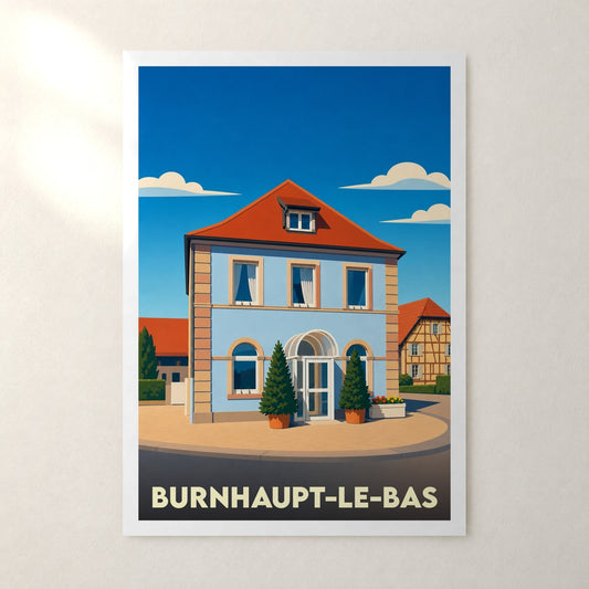 Affiche Burnhaupt-le-Bas – sans cadre, accrochée au mur