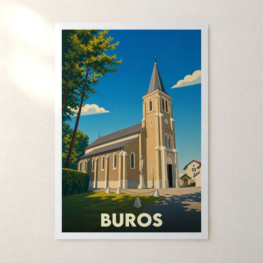 Affiche Buros – sans cadre, accrochée au mur