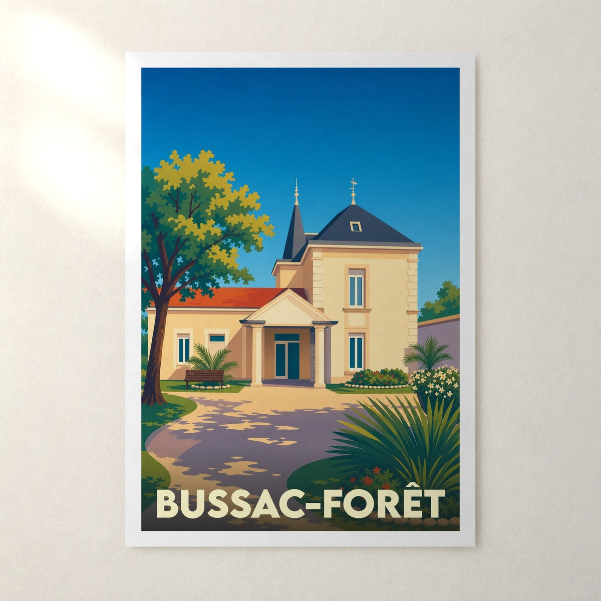 Affiche Bussac-Forêt – sans cadre, accrochée au mur