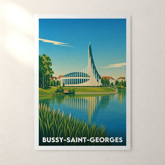 Affiche Bussy-Saint-Georges – sans cadre, accrochée au mur