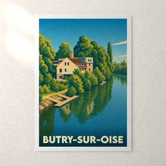 Affiche Butry-sur-Oise – sans cadre, accrochée au mur