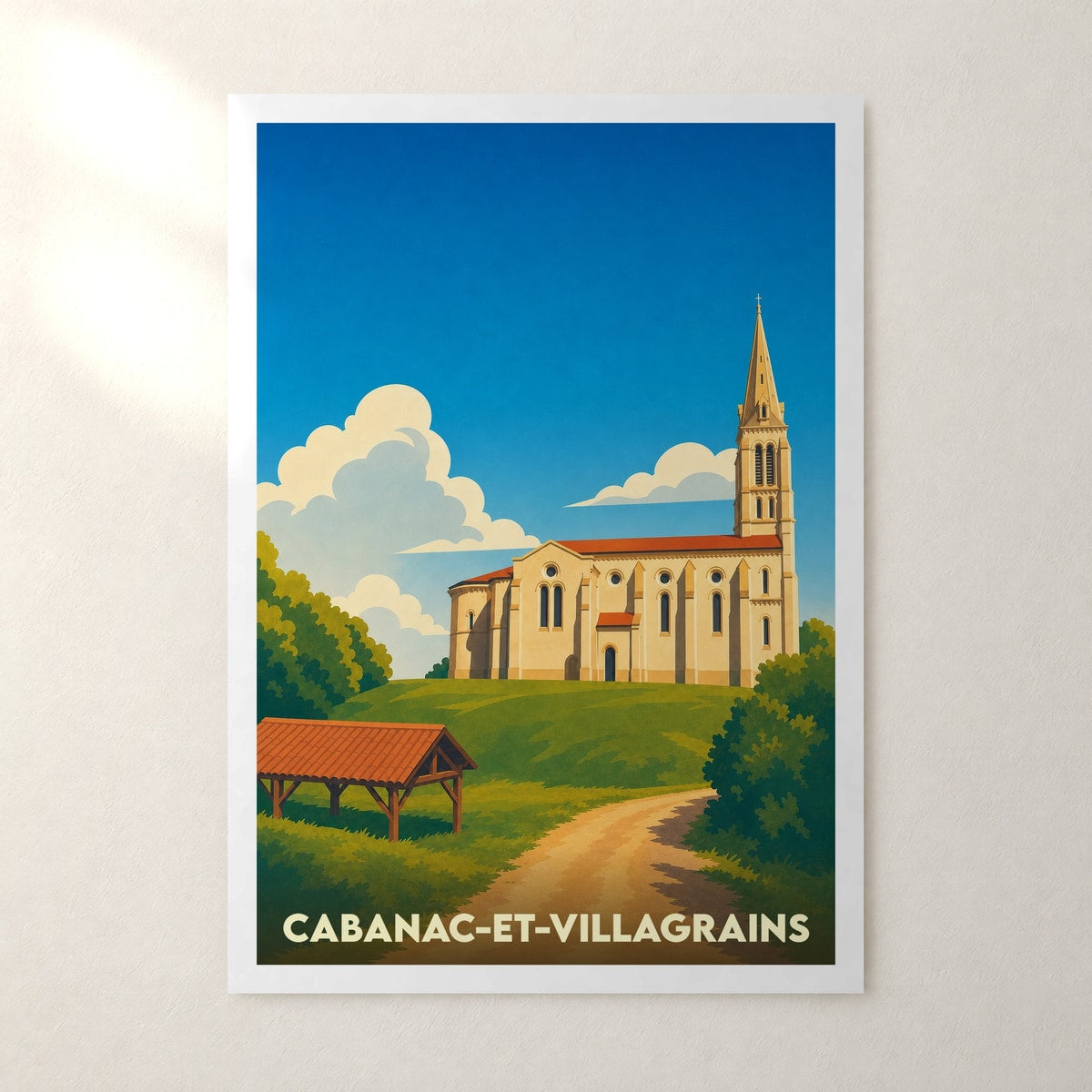 Affiche Cabanac-et-Villagrains – sans cadre, accrochée au mur